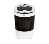 Camry CR8054 Mini Lavadora Centrifugadora Portátil, 3Kg Lavado Ropa, 1Kg Centrifugado, Pequeña Camping, Caravanas y Autocaravanas, Programa Lavado Corto, Ahorra Agua y Energía, Blanco/Negro