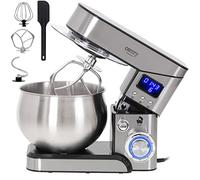 Camry CR4223 Batidora Amasadora Repostería Profesional Robot Cocina Orbital, 2000W MAX, 5 litros, 6 velocidades, Inox