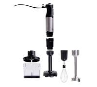 Camry CR 4623 Batidora de Mano Multifunción, Procesador de Alimentos Picadora, 5 Velocidades + Turbo, Accesorios Acero Inoxidable, Recipiente 0,6 L, 1600W