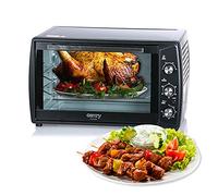 Camry CR6017 Horno Eléctrico de Sobremesa Convección 63 litros, Acero Inoxidable, Asador de Pollos, 3 modos Calentamiento, Temporizador, Ajuste de Temperatura, Negro, 3000W