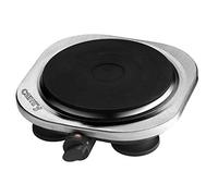 CAMRY CR6510 Hornillo Eléctrico, Placa de Cocina, Regulador de Temperatura, Acero Inoxidable, Compacto, Viaje, Camping 185 mm, 1500W