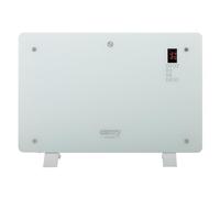 CAMRY CR7721 Convector Eléctrico Diseño Cristal, Radiador Pantalla LCD y Táctil, Mando Distancia, Temporizador, 2 Niveles Temperatura, 750/1500W