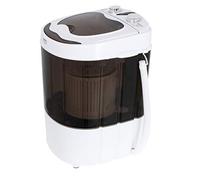 Camry CR8054 Mini Lavadora Centrifugadora Portátil, 3Kg Lavado Ropa, 1Kg Centrifugado, Pequeña Camping, Caravanas y Autocaravanas, Programa Lavado Corto, Ahorra Agua y Energía, Blanco/Negro