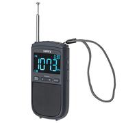 Camry Radio Digital Portátil, CR 1905, Pantalla LCD, FM/Am, Batería 900mAh, USB-C, Antena Telescópica, Negro