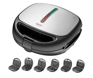 Camry Sandwichera Multifuncional Aparato para Hornear 6 Placas Intercambiables Tostadora Eléctrica máx. 1200 W