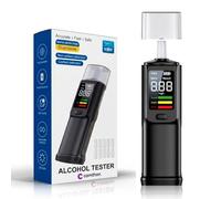 CAMTHON | Alcoholimetro Digital Portátil, Test Alcoholemia Preciso con Boquillas, Medidor de Alcohol Profesional para Uso Personal, Breathalyzer para Control de Alcohol