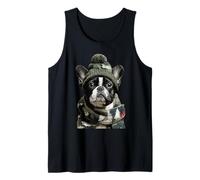 Camuflaje Bulldog Francés Camo Animal Hunter Frenchie Dog Camiseta sin Mangas