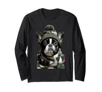 Camuflaje Bulldog Francés Camo Animal Hunter Frenchie Dog Manga Larga