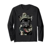 Camuflaje Bulldog Francés Camo Animal Hunter Frenchie Dog Manga Larga