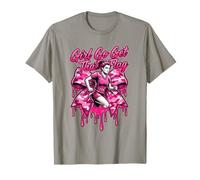Camuflaje con Lazo Rosa para mamá de Girl Go Get That Flag Camiseta