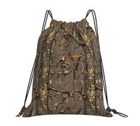 Camuflaje De Bosques Bolsa De Gimnasio Ligera Saco Lazo Fácil De Doblar Bolsa De Cuerda para Hombres Playa Al Aire Libre 36X42Cm