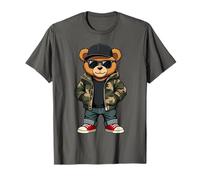 Camuflaje de peluche hip hop para mujeres, jóvenes y hombres Camiseta