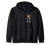 Camuflaje de peluche hip hop para mujeres, jóvenes y hombres Sudadera con Capucha