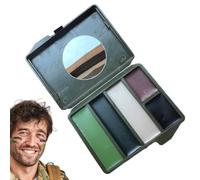Camuflaje De Pintura Facial - Pintura Facial De Fútbol | Maquillaje De Camuflaje Impermeable | Kit De Pintura De Ocultación De 5 Colores, Maquillaje De Caza De Larga Duración Para Deportes Y Eventos A