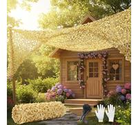 Camuflaje Red de Sombra para Exterior - Malla de Camuflaje Militar - Toldo Vela De Sombreo para Caza, Pesca, Fotografía Y Fiesta, Jardín, Terraza, Bosque Y Camping, Protección Solar(W12xH14m)