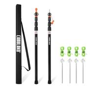 CAMULAND Postes para Toldo, Juego de 2 Postes de Aluminio Ajustables de 79cm a 230cm - Postes Telescópicos Ligeros y Portátiles para Camping, Senderismo, Hamaca y Actividades al Aire Libre