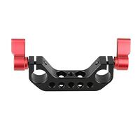 CAMVATE 15 mm Rod Abrazadera con 1/4 "-20 Rosca para cámara réflex Digital Rig Jaula Placa Base(Rojo)