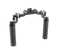 CAMVATE 15 mm Rod y Agarre de Goma Suave Hombro Mount Rig con Rosette Standerd Accesorio para DSLR (Negro, Rosca M6, 31,8 mm)