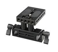 CAMVATE Carril de Soporte de Placa Base Soporte para cámaras DSLR con Elevador de Altura para Barra de 15 mm Rod Sistema de Apoyo