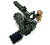 CAMVATE DSLR Camera Cage Mango de Madera para 600D 70D 80D
