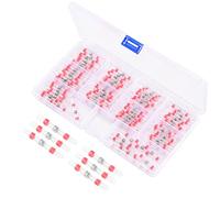 CAMWAY 100PCS Conectores de Terminales de Alambre Eléctrico,Cable de Sellado de Soldadura Termorretráctiles Impermeable,Kit de Conectores de Cable de Sellado Rojo