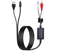 CAMWAY 192KHz Convertidor Digital a Analógico Conversor Audio Digital a Analóg Óptico Convertido SPDIF Macho Adaptador de Óptico Toslink a RCA L/R para TV box DVD Sistema Estéreo