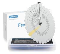 CAMWAY 32 Galgas de Espesor, Feeler Gauge Calibre de Espesores, Galgas para Mecánica Hojas Medidor de Espesor 0,04-0,88mm, Herramienta de Medición de Doble Métrica Marcada e Imperial Gap