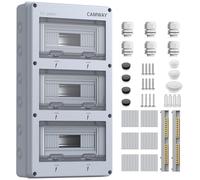 CAMWAY Caja de Distribución de Superficie IP65 de 36 Módulos, Caja Estanca Exterior Electrónica con junta de estanqueidad perimetral y bornas de latón, para Jardín o Areas Exteriores, Certificación CE