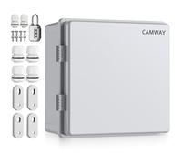 CAMWAY Caja Estanca Exterior Electrica Impermeable IP67 30 * 30 * 17cm | Cuadro Eléctrico Superficie con Carcasa ABS, Cajas de Empalmes Opaco, Candado de combinación,para Exterior Garaje Sótano