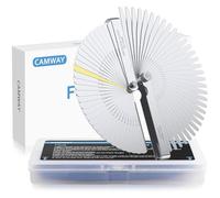 CAMWAY Galgas Reglaje Valvulas 32 Cuchillas + Galgas de Espesor Cónica 32 Cuchillas, Medidor de Espesor, Herramienta de Medición de Doble Métrica e Imperial