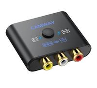 CAMWAY RCA a HDMI Adaptador, Convertidor AV a HDMI, 1080P 16:9/4:3 Conversión 1080P Compuesto CVBS Video Audio Convertidor Compatible con PC/Laptop/Xbox/PS4/TV/STB/VHS/VCR/Blue-Ray