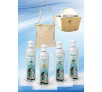 Camylle - Difusor de boquilla + Fragancia para difusor Selección con una hermosa bolsa de algodón de regalo que incluye cuatro 250ml botellas: Luxe - Naranja - Lavanda - Polynesie