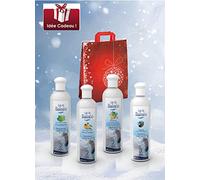 Camylle - Selección de Leche de Baño con una hermosa bolsa de algodón de regalo que incluye cuatro 250ml botellas: Eucalipto/Pino - Azahar - Elinya - Oriente