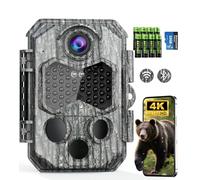 CamZeste Cámara de Caza 84MP 4K WiFi, 8 Pilas AA y Tarjeta 32G Camara Fototrampeo con 0.1s Velocidad de Disparo y Gran Angular de 130° Camara Caza, IP66 Impermeable