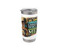 Can Do All Things Levantador de pesas Christian Gym Versículo de la Biblia Diversión Vaso térmico de acero inoxidable de doble pared