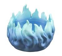 Can Holder Cover - 3D Printed Drink for Christmas | Blue Flame Design Insulated Beer Accessory, Slim 12oz Standard Bottle Organizer, Decorative Beverage Tool for Home Party Holiday