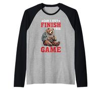 Can I Just Finish This Game Victoria de Jugador competitivo Camiseta Manga Raglan