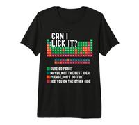 Can I Lick It Funny 100 Days of School Periodic Table Camiseta Premium