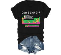 Can I Lick It Periodic Table - Camiseta divertida para profesor, estudiante, humorística, unisex, Negro, 3XL