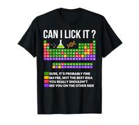 Can I Lick It Tabla periódica Divertido Profesor de Ciencias de Química Camiseta