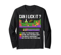 Can I Lick It Tabla periódica Divertido Profesor de Ciencias de Química Manga Larga