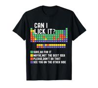 Can I Lick It Tabla periódica Divertido Profesor de Ciencias Química Camiseta