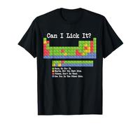 Can I Lick It Tabla periódica Divertido Profesor y Estudiante de Ciencias Camiseta