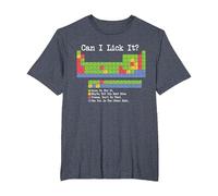 Can I Lick It Tabla periódica Divertido Profesor y Estudiante de Ciencias Camiseta, Hombre Tallas Grandes, Azul Jaspeado, 2X Alto