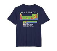 Can I Lick It Tabla periódica Divertido Profesor y Estudiante de Ciencias Camiseta, Hombre Tallas Grandes, Azul Marino, 5X Alto