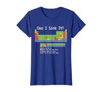 Can I Lick It Tabla periódica Divertido Profesor y Estudiante de Ciencias Camiseta, Mujer, Azul Real, XL