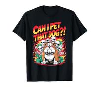 Can I Pet That Dog?! Cute Skeleton Halloween Bulldog Bootleg Camiseta