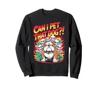 Can I Pet That Dog?! Cute Skeleton Halloween Bulldog Bootleg Sudadera