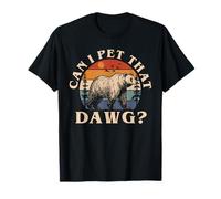 Can I Pet That Dog Funny Dawg Bear Meme Camping Senderismo Regalos Camiseta