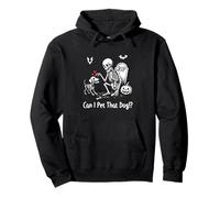 Can I Pet That Dog Funny Halloween Dog Skeleton Puppy Sudadera con Capucha